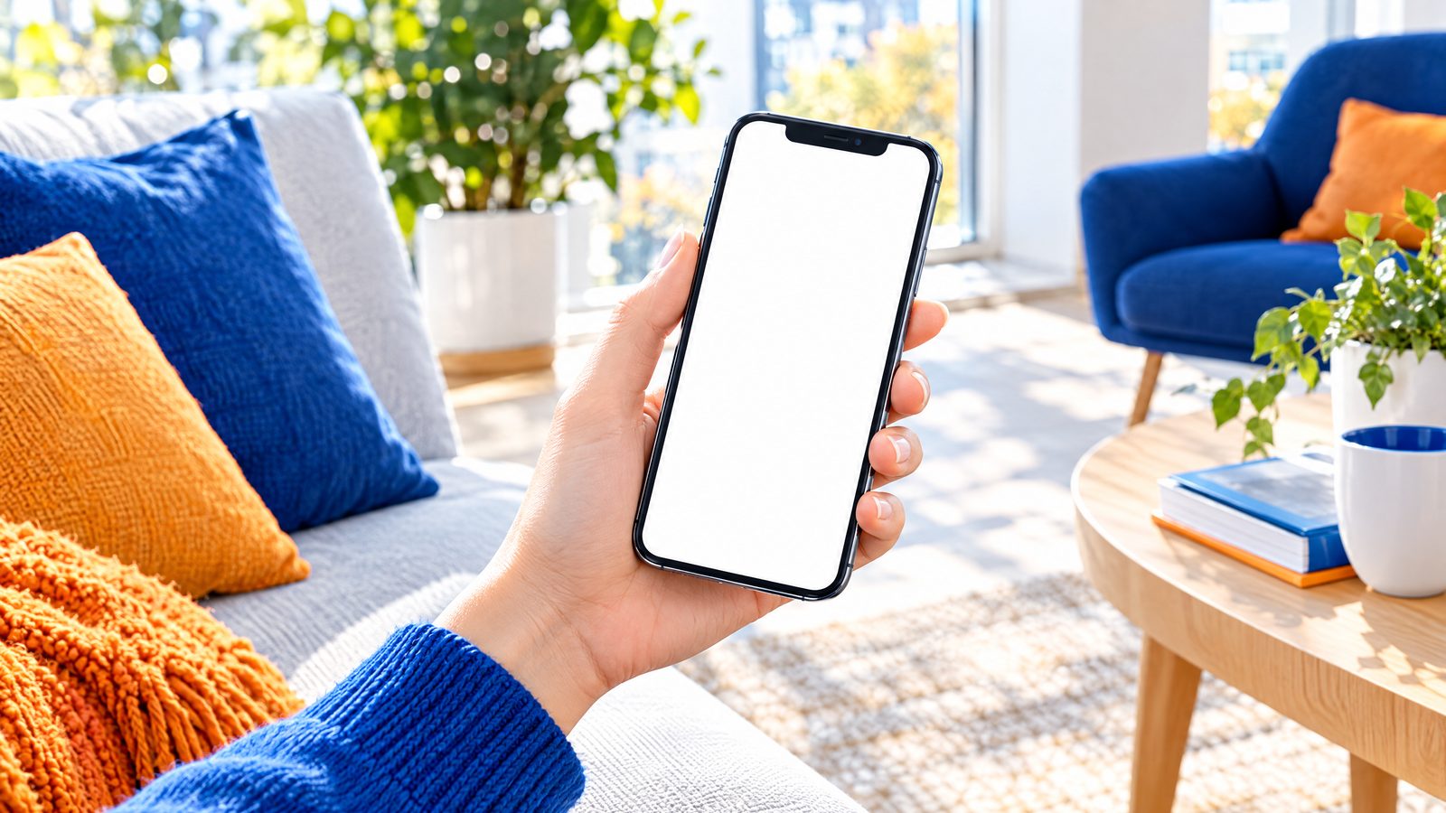KI-generiertes Bild: Smartphone mit Formular in einer Hand